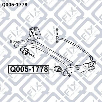 САЙЛЕНТБЛОК ЗАДН БАЛКИ TOYOTA COROLLA CE120/NZE12#/ZZE12# 2000-2008 Q-fix Q005-1778