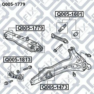 Сайлентблок заднього нижнього важеля 52365SR3004 HONDA / ACURA Q-fix Q0051779