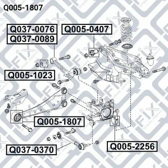 САЙЛЕНТБЛОК ЗАДН ПРОДОЛ ТЯГИ TOYOTA RAV4 ACA3/ALA3/GSA33/ZSA3 2005-2013 Q-fix Q005-1807