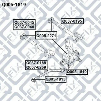 САЙЛЕНТБЛОК ЗАДН ЦАПФЫ SUZUKI LIANA RH413/RH416/RH418 2001-2008 Q-fix Q0051819