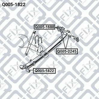 Сайлентблок MITSUBISHI L200 K6/K7 199 Q-fix Q0051822