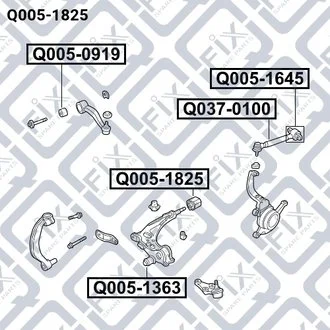 САЙЛЕНТБЛОК ЗАДНІЙ ПЕРЕДНЬОГО РІЧАГУ Q-fix Q0051825