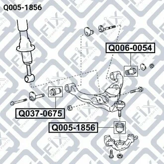Фото 1 - сайлентблок нижнего переднего рчага Q-fix Q0051856 САЙЛЕНТБЛОК НИЖНЕГО ПЕРЕДНЕГО РЧАГА Q-fix Q0051856 (фото 1)