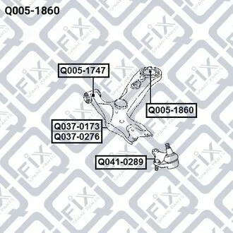 САЙЛЕНТБЛОК ЗАДН ПЕРЕДН РЫЧАГА TOYOTA RAV4 ACA30/GSA30 2005-2013 Q-fix Q0051860