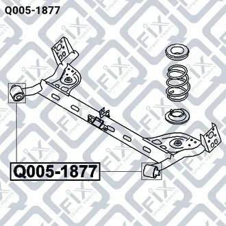 САЙЛЕНТБЛОК ЗАДН БАЛКИ NISSAN TIIDA C11 2005-2012 Q-fix Q0051877