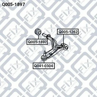 Сайлентблок задній переднього важеля 04743556AA CHRYSLER / DODGE Q-fix Q0051897