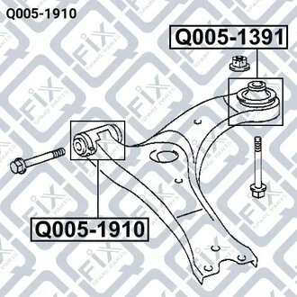САЙЛЕНТБЛОК ПЕРЕДНЬ ПЕРЕД важеля TOYOTA COROLLA 2000-2008 Q-fix Q005-1910
