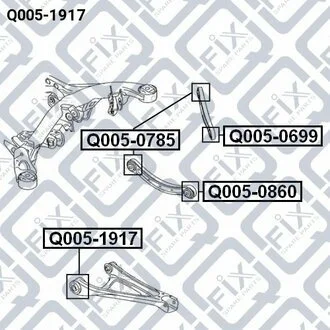 Сайлентблок задньої підвіски 95534158810 VAG Q-fix Q0051917