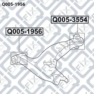 САЙЛЕНТБЛОК ПЕРЕДНИЙ ПЕРЕДНЕГО РЫЧАГА Q-fix Q0051956