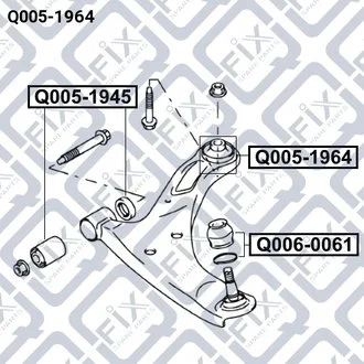 САЙЛЕНТБЛОК ЗАДНИЙ ПЕРЕДНЕГО Q-fix Q0051964