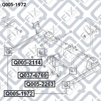 Сайлентблок задньої балки Q-fix Q0051972