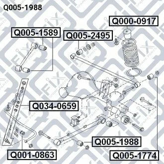 САЙЛЕНТБЛОК ЗАДН ПОДОВЖНІЙ ТЯГИ NISSAN TERRANO II Q-fix Q0051988