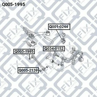 САЙЛЕНТБЛОК ЗАДН ПОПЕРЕЧНОЙ ТЯГИ (внутренний) SKOD Q-fix Q0051995