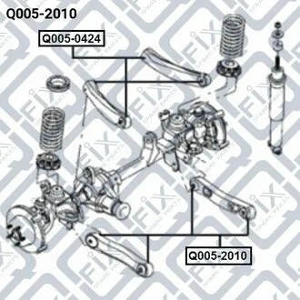САЙЛЕНТБЛОК ЗАДН ПРОДОЛ РЫЧАГА CHRYSLER JEEP GRAND CHEROKEE 1997-2004 Q-fix Q0052010