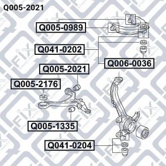 САЙЛЕНТБЛОК ЗАДН ПЕРЕДН РЫЧАГА Q-fix Q005-2021