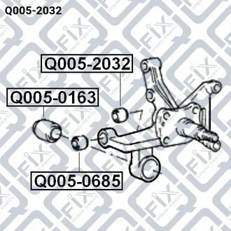 Сайлентблок задньої цапфи Q-fix Q005-2032