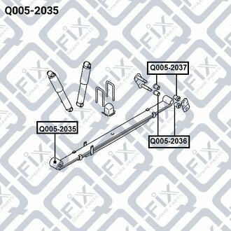 САЙЛЕНТБЛОК ЗАДН РЕССОРЫ ПЕРЕДН HYUNDAI H-1, STAREX 2.4-2.5CRDi 06.97-12.07 Q-fix Q005-2035 (фото 1)