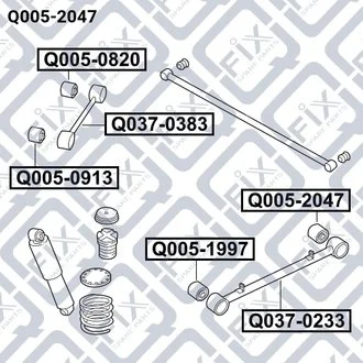 САЙЛЕНТБЛОК ЗАДНЕГО ПРОДОЛЬНОГО РЫЧАГА Q-fix Q0052047