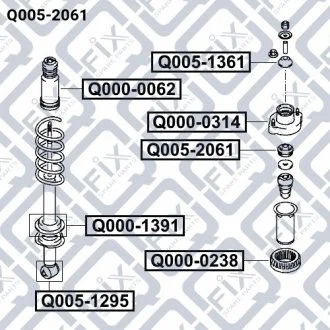 ВТУЛКА ЗАДН АМОРТ Q-fix Q005-2061