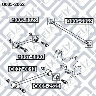 САЙЛЕНТБЛОК ЗАДНОГО ПОПЕРЕЧНОГО РІЧАГУ Q-fix Q0052062