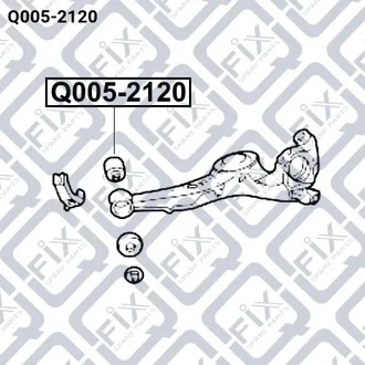 САЙЛЕНТБЛОК ЗАДН БАЛКИ TOYOTA RAV4 2000-2005 Q-fix Q0052120