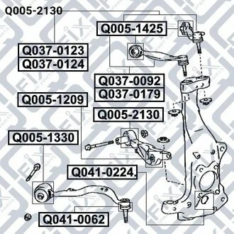 СайлентБлок задній прямого важеля 4862050070 TOYOTA / LEXUS Q-fix Q005-2130 (фото 1)