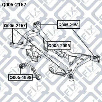 САЙЛЕНТБЛОК ЗАДНЕЙ БАЛКИ NISSAN X-TRAIL T30 2000-2006 Q-fix Q0052157