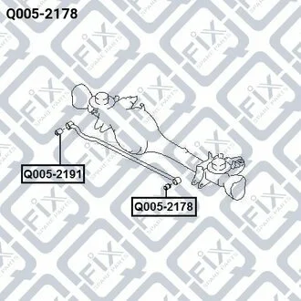 Сайлентблок заднього поперечного важеля (плаваючий) Q-fix Q0052178 (фото 1)
