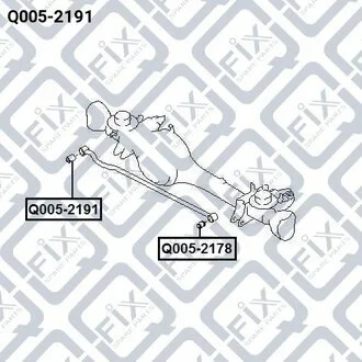 САЙЛЕНТБЛОК ПЕРЕДНЬ ПОПЕРЕЧНОЇ ТЯГИ NISSAN PATROL SAFARI Y61 1997-2006 Q-fix Q005-2191