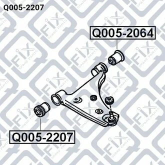 САЙЛЕНТБЛОК ПЕРЕДНІЙ ПЕРЕДНЬОГО РІЧАГУ Q-fix Q0052207