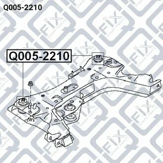 Сайлентблок підрамника задній 8200500491 RENAULT Q-fix Q0052210