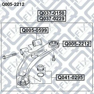 САЙЛЕНТБЛОК ЗАДНІЙ ПЕРЕДНЬОГО ВАЖЕЛЯ Q-fix Q0052212
