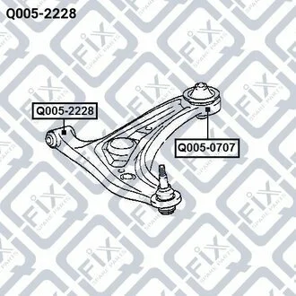 Сайлентблок передніх важелів Q-fix Q0052228