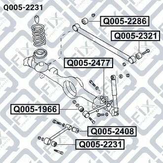 САЙЛЕНТБЛОК ЗАДН НИЖН ПРОДОЛ ТЯГИ MITSUBISHI PAJERO PININ/IO H61W-H77W 1999-2005 Q-fix Q005-2231