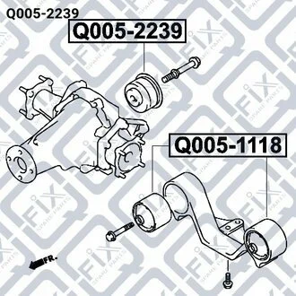Сайлентблок заднього диференціала Q-fix Q0052239