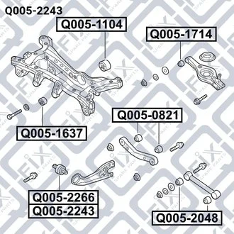 САЙЛЕНТБЛОК ЗАДН R ПРОД ВАЖИЛЯ KIA SPORTAGE (SL) 2 Q-fix Q0052243