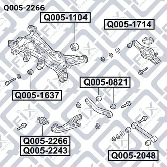 САЙЛЕНТБЛОК ЗАДН L ПРОД ВАЖИЛЯ KIA SPORTAGE (SL) 2 Q-fix Q0052266