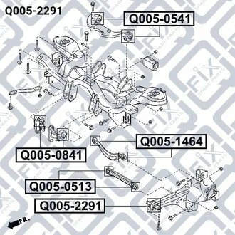 САЙЛЕНТБЛОК ЗАДН ПРОДОЛЛ ВАЖИЛЯ MAZDA CX-7 ER 2006- Q-fix Q0052291