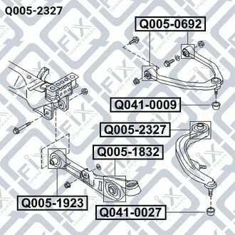 Сайлентблок косого важеля 54468AC70A NISSAN / INFINITI Q-fix Q0052327
