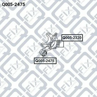 САЙЛЕНТБЛОК ЗАДН ЦАПФИ MITSUBISHI PAJERO III MONTE Q-fix Q0052475