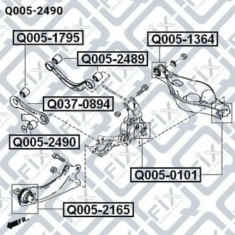 САЙЛЕНТБЛОК ЗАДНЕЙ ПОДВЕСКИ Q-fix Q0052490