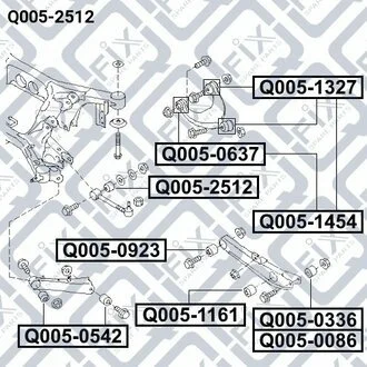 САЙЛЕНТБЛОК ЗАДНЕЙ ПОПЕРЕЧНОЙ ТЯГИ Q-fix Q0052512