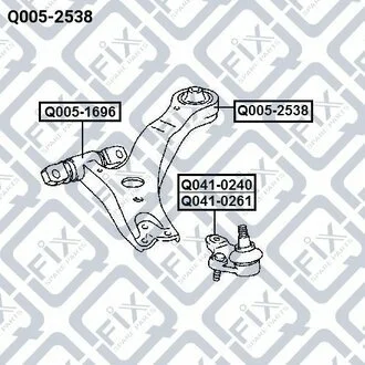 САЙЛЕНТБЛОК ЗАДН ПЕРЕДН РЫЧАГА Q-fix Q0052538