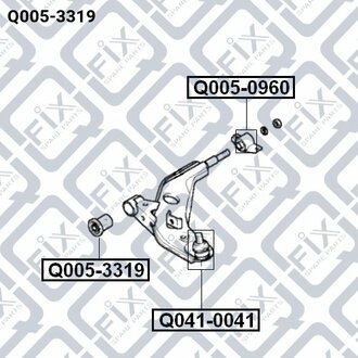 САЙЛЕНТБЛОК ПЕРЕДН ПЕРЕД РЫЧАГА KIA CLARUS (K9A) 1996-2001 Q-fix Q005-3319