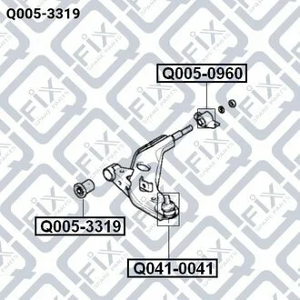 САЙЛЕНТБЛОК ПЕРЕДНЬ ПЕРЕД важеля KIA CLARUS (K9A) 1996-2001 Q-fix Q005-3319