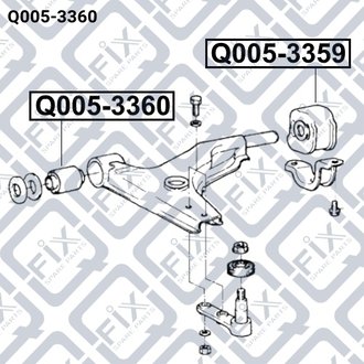 САЙЛЕНТБЛОК ПЕРЕДН ПЕРЕД РЫЧАГА HYUNDAI PONY 89.10-94.12, S-COUPE 90.02-96.05 Q-fix Q005-3360 (фото 1)