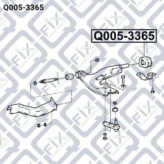 САЙЛЕНТБЛОК ЗАДН ПЕРЕДН L РЫЧАГА HYUNDAI ELANTRA/LANTRA (AJ) 1990-1995 Q-fix Q005-3365 (фото 1)