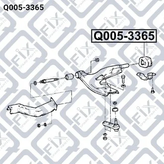 САЙЛЕНТБЛОК ЗАДН ПЕРЕДН L важеля HYUNDAI ELANTRA/LANTRA (AJ) 1990-1995 Q-fix Q005-3365