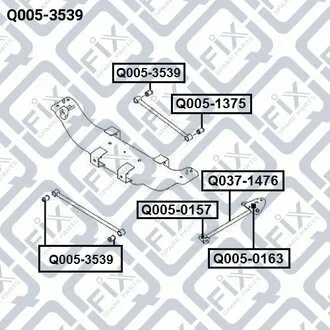 САЙЛЕНТБЛОК ЗАДНЕГО ПОПЕРЕЧНОГО РЫЧАГА Q-fix Q0053539