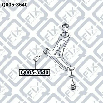 САЙЛЕНТБЛОК ПЕРЕДН ПЕРЕД РЫЧАГА KIA PICANTO 1.0-1.6 09.08-/HYUNDAI I20 Q-fix Q005-3540